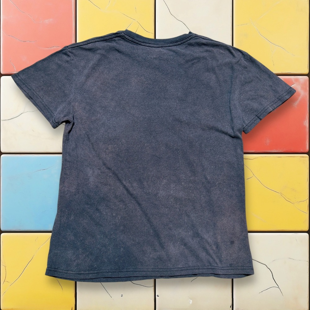 Rolling Stones 1975 US Tour Tee Y2K Black S Sun Faded Band Rock Music Lips Shirt - Picture 7 of 15